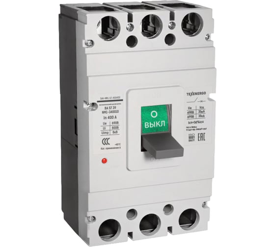 Изображение товара Автоматический выключатель Texenergo ВА57-39 NM1-340010 400А 35кА габ.400 SAV-NM1-57-400400