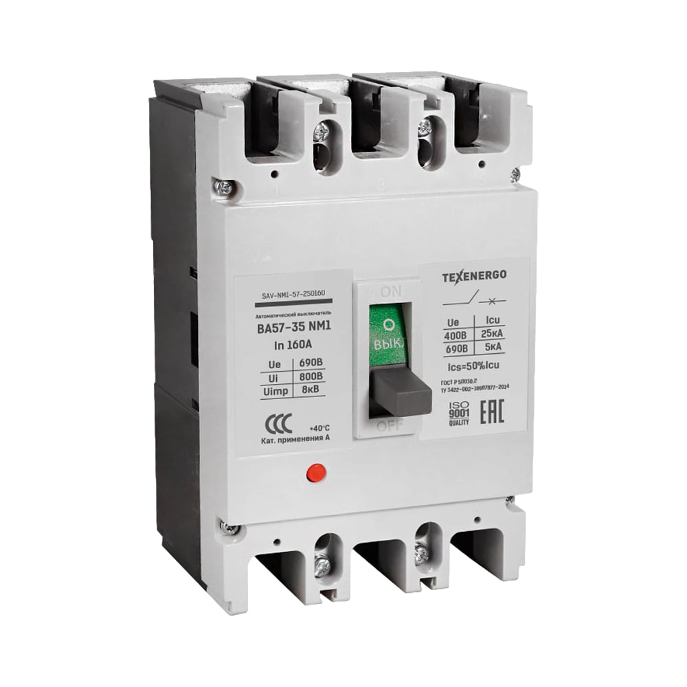 Изображение товара Автоматический выключатель Texenergo ВА57-35 NM1-340010 160А 25кА IP20