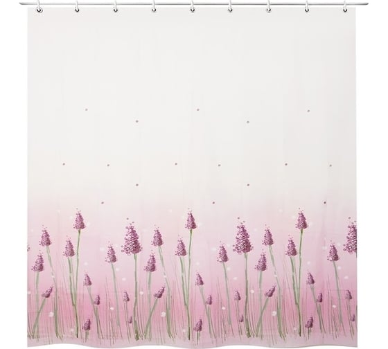 Изображение товара Штора для ванной Доляна Лаванда 180х180 см, EVA 3820756