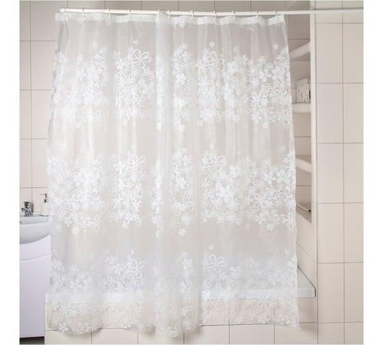 Изображение товара Штора для ванной Доляна Ажур 180х180 см, PEVA 147581