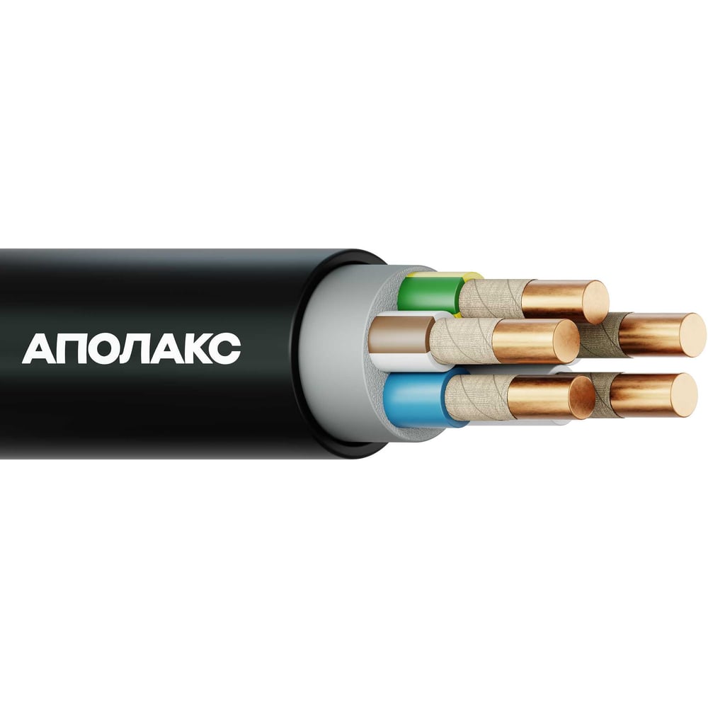Изображение товара Кабель силовой АПОЛАКС ВВГнг(А)-FRLS 5x2,5 ок (N,PE)-0,66 100 м