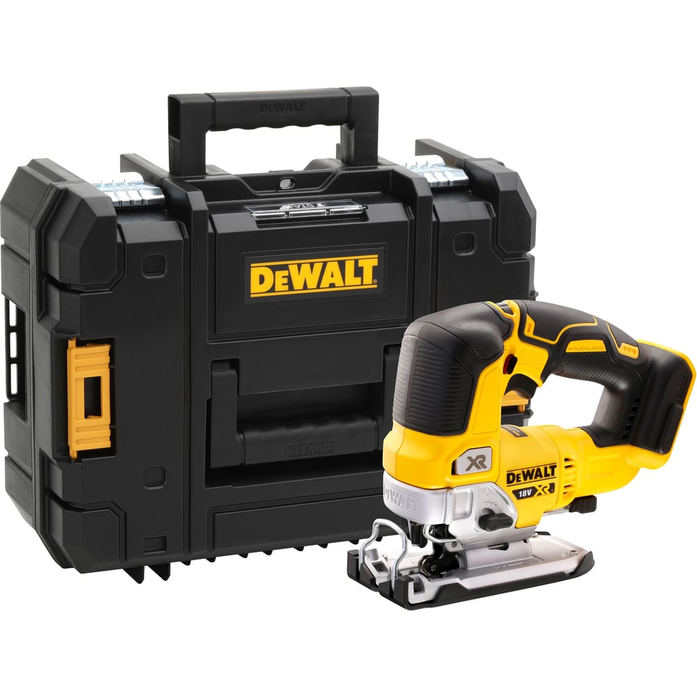 Изображение товара Аккумуляторный лобзик Dewalt DCS334NT 18 В с кейсом и возможностью подключения к пылесосу