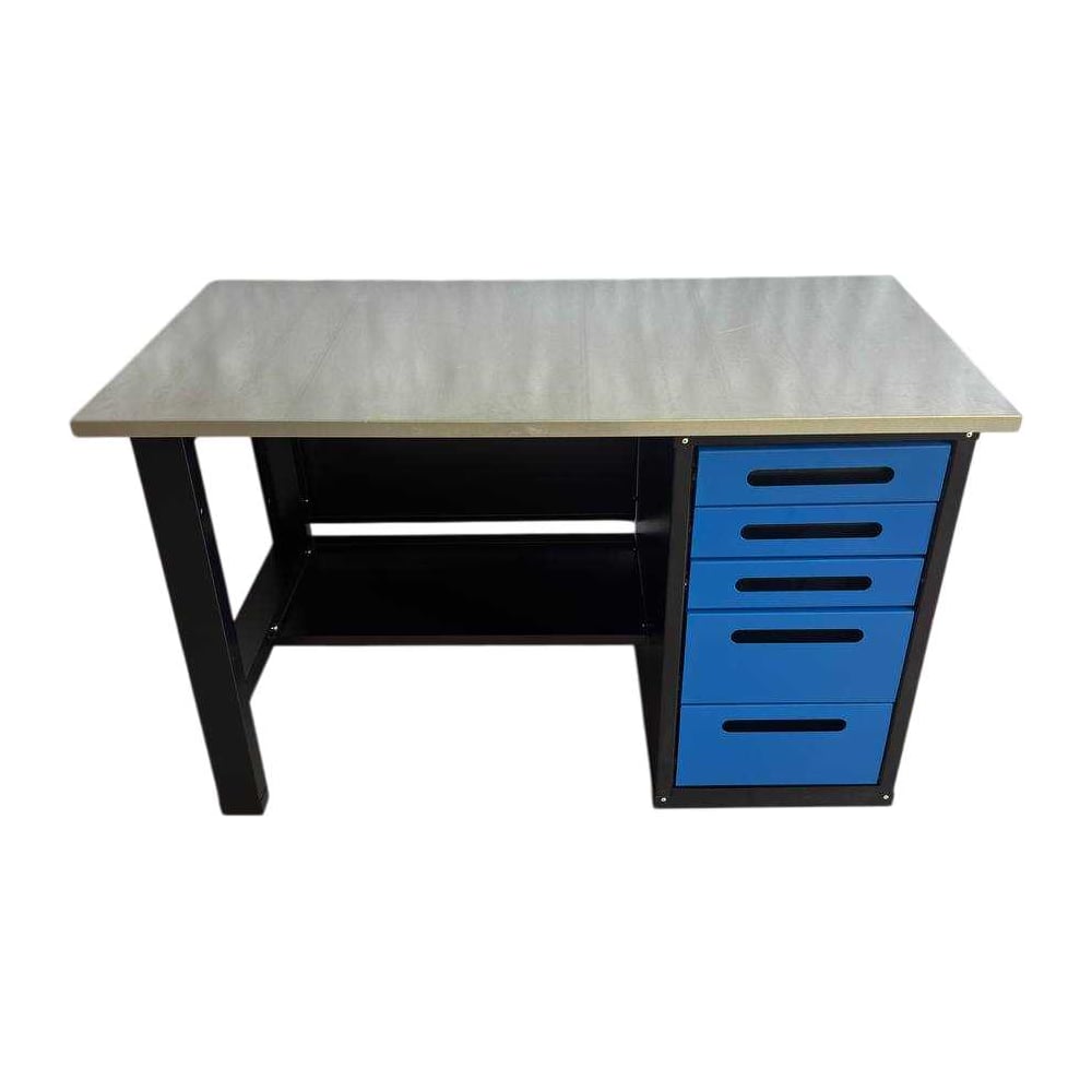 Изображение товара Верстак Great Wolf однотумбовый 5 ящиков синий 1400x700 GWT-V1400B3