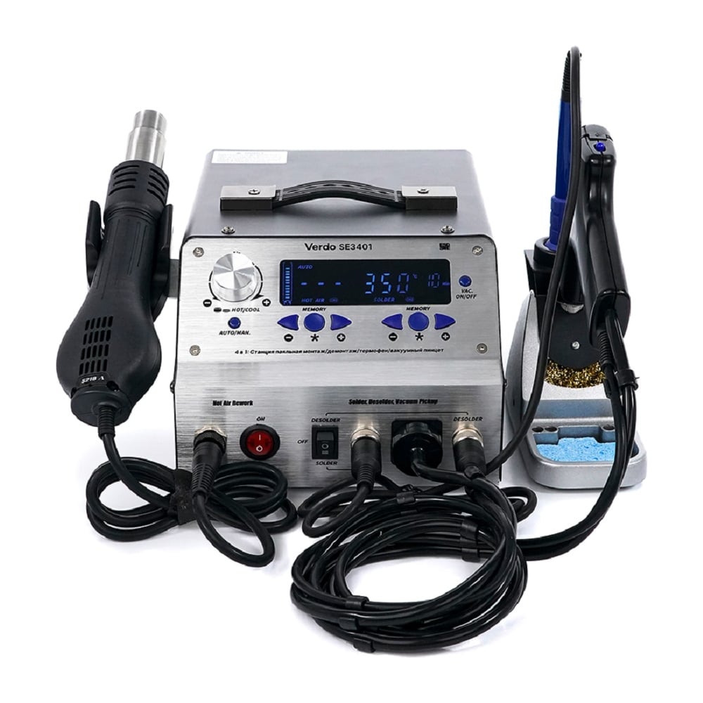 Изображение товара Станция паяльная Verdo SE3401 4 в 1 с термофеном