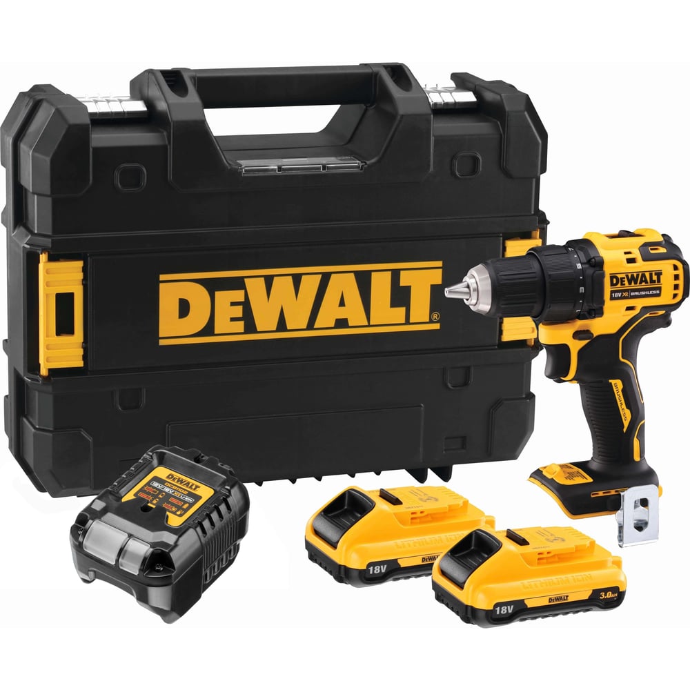 Изображение товара Аккумуляторная дрель-шуруповерт Dewalt DCD708L2T 18 В, 1650 об/мин, кейс