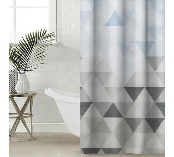 Изображение товара Штора для ванной Доляна Феерия 180х180 см, EVA, голубой 5441240