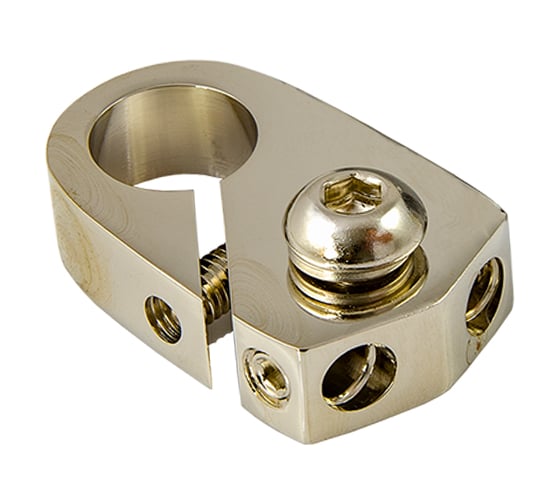 Изображение товара Клемма аккумуляторная AURA , 1xRing + 2x8Ga вход, минусовая BTG-128N