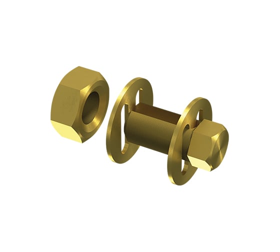 Изображение товара Заземляющая шпилька OSTEC М10 (комплект), латунь ЗШП-10-Л