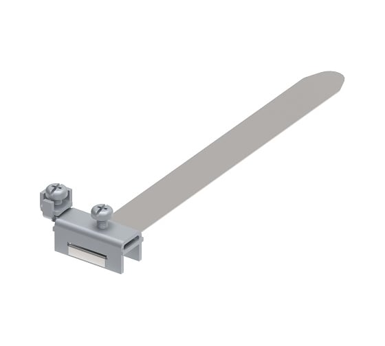 Изображение товара Заземляющая скоба на ленте OSTEC на трубу Д16-124, нерж. AISI 304 МА-942-Н304