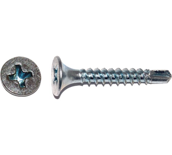 Изображение товара Саморез КРЕП-КОМП потайн. сверло цинк 3,5х25, 100 шт. спц25мф