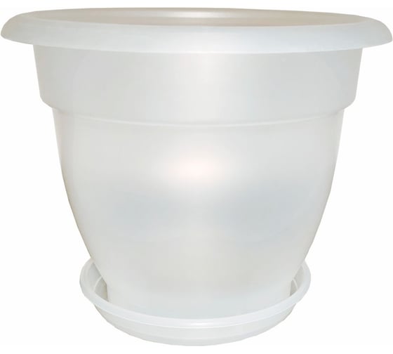 Изображение товара Кашпо с поддоном ООО "ТД "ДИМПЛАСТ" 3 л прозрачное 5 шт 4687202088393