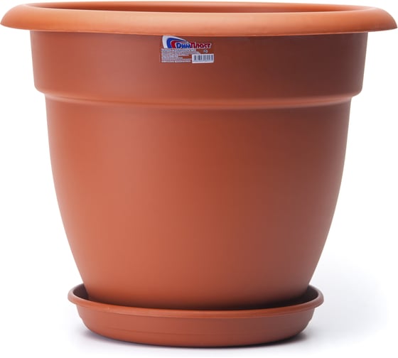 Изображение товара Кашпо с поддоном ООО "ТД "ДИМПЛАСТ" 27 л терракотовый 1 шт 4680303580575