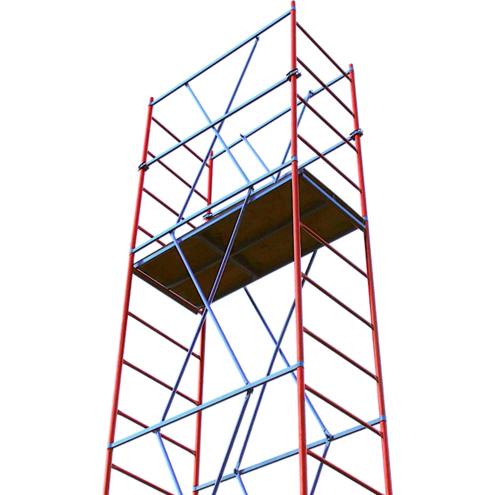 Изображение товара Вышка-тура ООО РИЗ ФЛАГМАН 8 м стационарная с колесами и площадкой