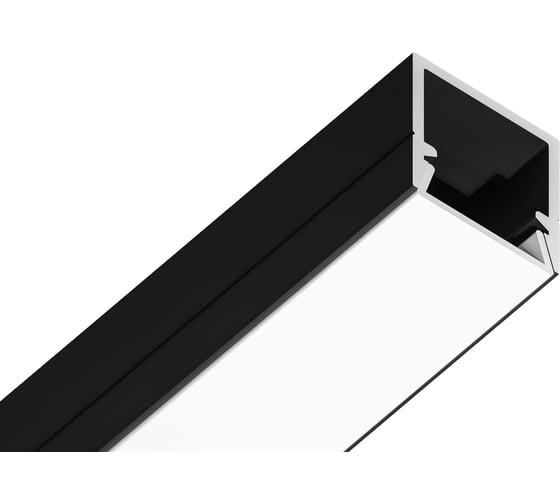 Изображение товара Алюминиевый профиль накладной AMBRELLA LIGHT черный 2000*10*10, 4 заглушки, 4 крепления в комплекте GP1650BK