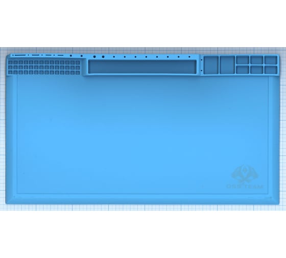 Изображение товара Резиновый коврик AMPERIN для работы с телефонами/планшетами с магнитными ячейками для мелких деталей 210x38 057615