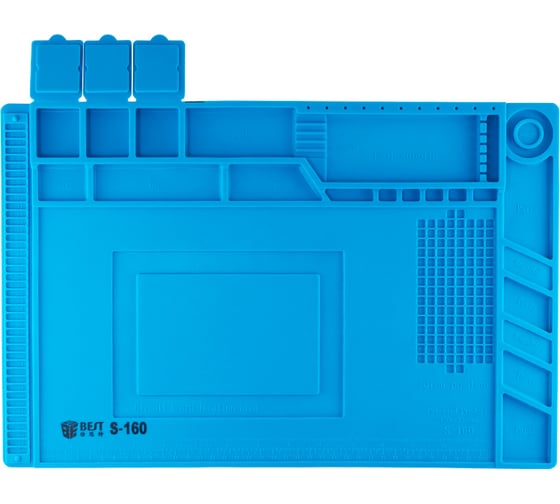 Изображение товара Резиновый коврик AMPERIN для работы с телефонами/планшетами с магнитными ячейками для мелких деталей 452x292 059997