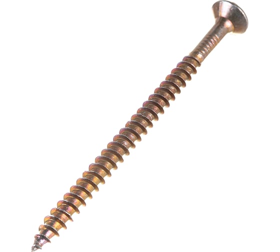 Изображение товара Универсальный саморез с потайной головкой BEFAST желтый цинк 4х60 100 шт. C4060100S