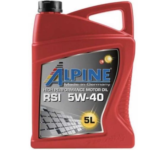 Изображение товара Масло моторное синтетическое Alpine RSI 5W-40 5L 101472
