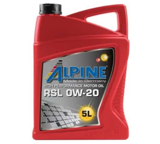 Изображение товара Масло моторное синтетическое Alpine RSL 0W-20 FE+ 5L 121672