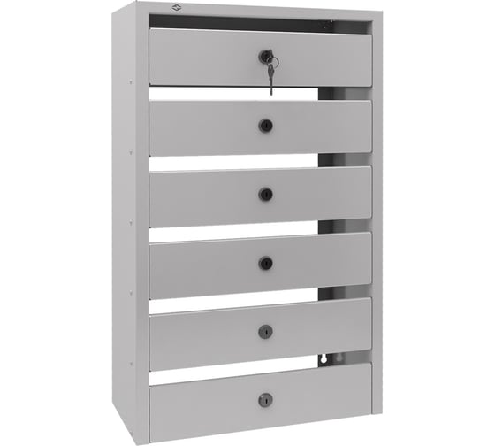 Изображение товара Почтовый ящик FerrumFormat Оптима Компакт 6 серый 4620065514999