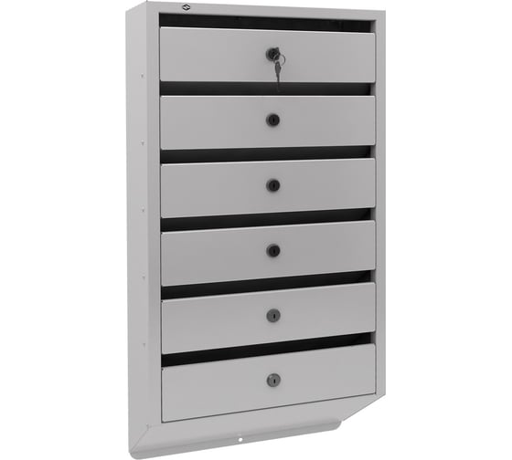 Изображение товара Почтовый ящик FerrumFormat Оптима Люкс 6 серый 4620065511110