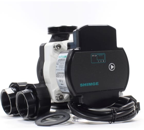 Изображение товара Насос циркуляционный SHIMGE APE 25-6-130 (1x220В; 45Вт), с гайками, L130 10111700028