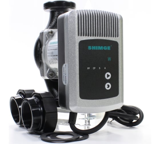 Изображение товара Насос циркуляционный SHIMGE APM 32-12-180 (1x220В; 0,18кВт), с гайками, L180 10111400020