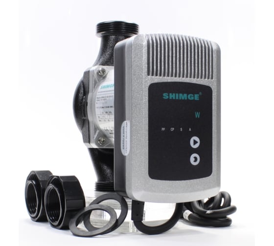 Изображение товара Насос циркуляционный SHIMGE APM 25-12-180 (1x220В; 0,18кВт), с гайками, L180 10111400016