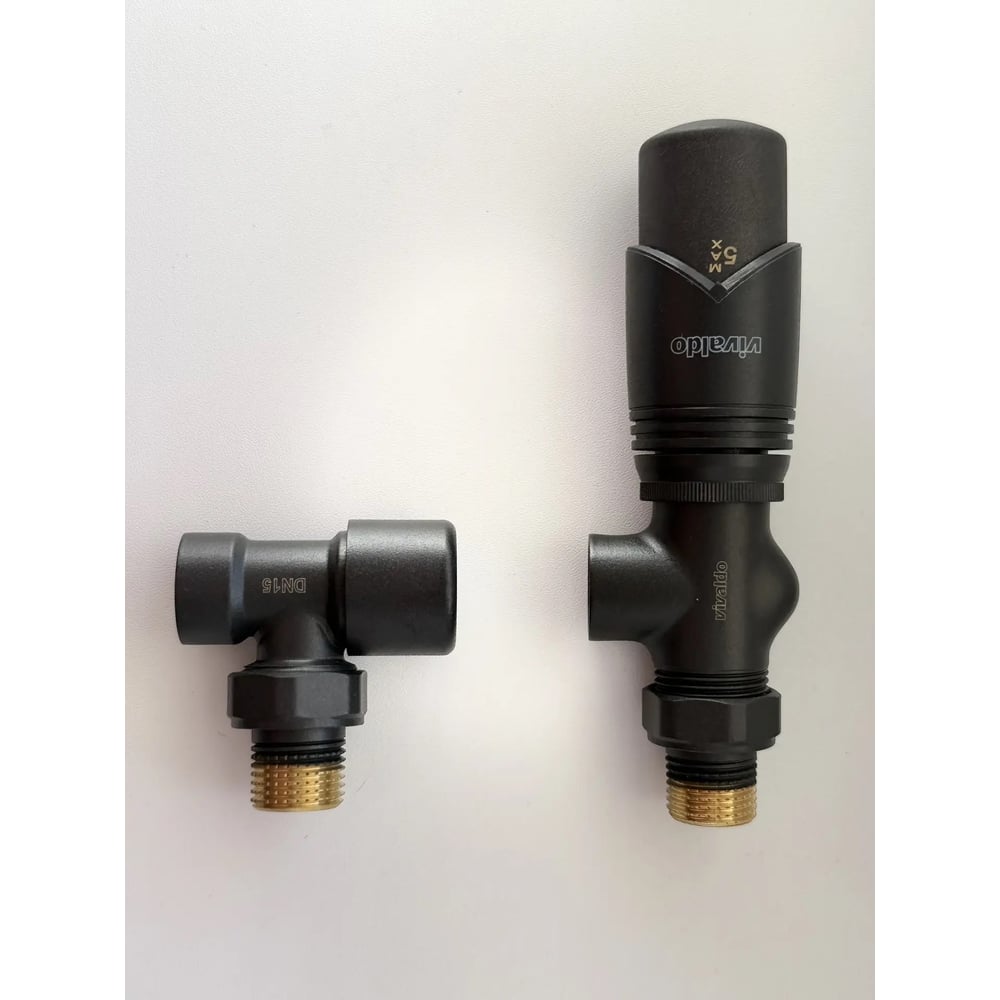 Изображение товара Комплект термостатический осевой VIVALDO 1/2 антрацит AATRV-AT