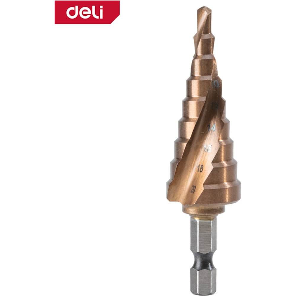 Изображение товара Сверло ступенчатое по металлу Deli 4-20мм DH-JTZ020-E3 HSS M35