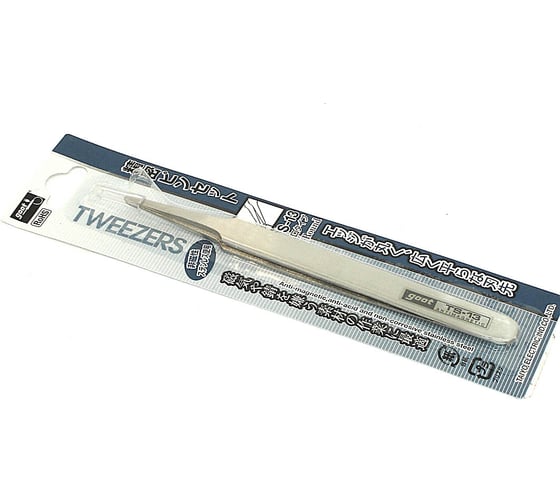 Изображение товара Пинцет Amperin Goot TS-13 прямой, закругленный кончик 120мм 058421