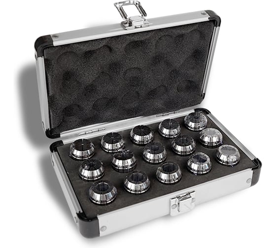 Изображение товара Набор цанг METALMASTER 2-16 мм ER25 DIN6499 (15 шт) 23436