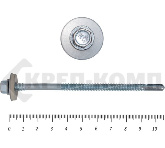 Изображение товара Саморез для сэндвич-панелей КРЕП-КОМП удлинённое сверло 15 мм, 6,3/5,5х105 Kn 50 шт. ссп105мф