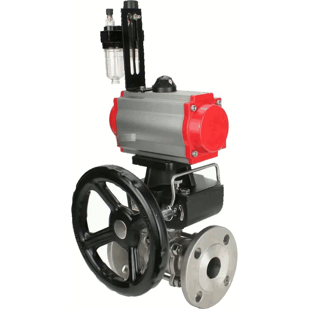 Изображение товара Кран DN.ru КШФПТ-ISO.304.180 Ду100 Ру16 WDVF двухходовой нержавеющая сталь