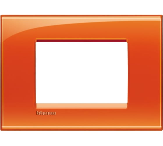 Изображение товара Рамка прямоугольная Legrand Livinglight 3 модуля, цвет оранжевый LNA4803OD