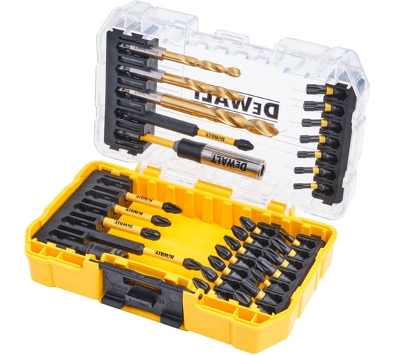 Изображение товара Набор бит, насадок и сверл в кейсе DEWALT DT70741T, FLEXTORQ 31 предмет DT70741T-QZ