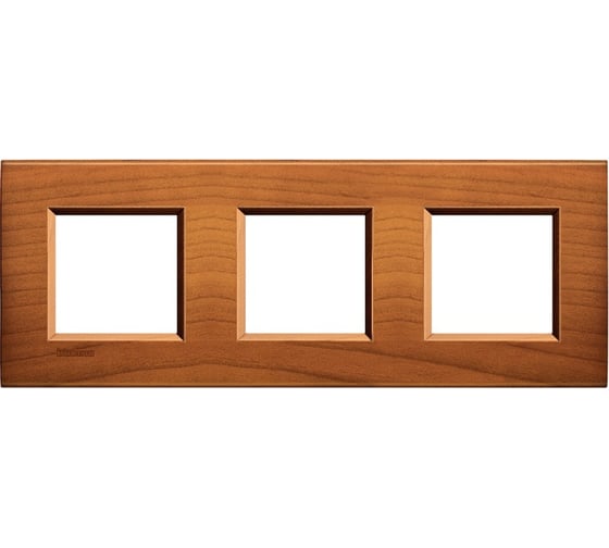 Изображение товара Рамка прямоугольная Legrand Livinglight 3 поста, цвет американская вишня LNA4802M3LCA