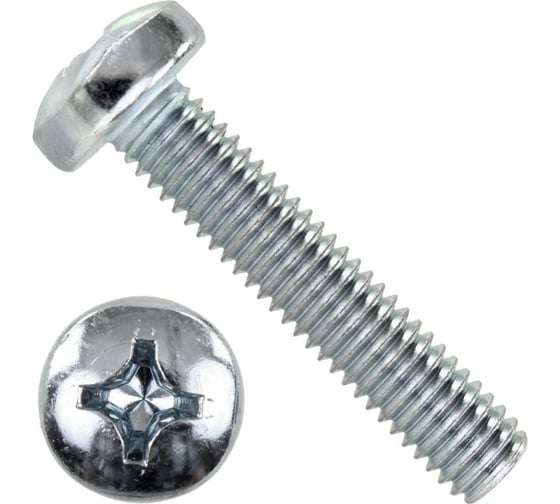 Изображение товара Винт BEFAST DIN 7985, полусфера, полная резьба, покрытие цинк, 5х20, 50 шт. 7985F0502050S