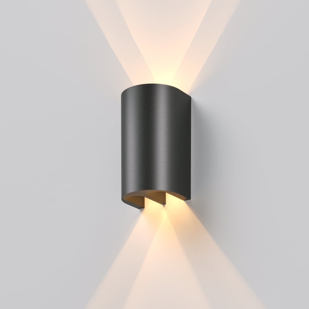 Изображение товара Уличный настенный светильник Elektrostandard Twinray 35194/W черный 5 Вт IP54