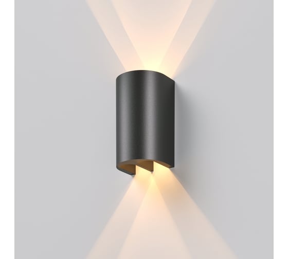 Изображение товара Светильник уличный Elektrostandard настенный светодиодный 3000K Twinray 35194/W черный a071010