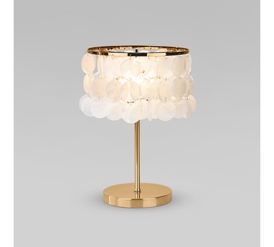 Изображение товара Настольный светильник Eurosvet Sandra с перламутром 208101 латунь/перламутр a071168