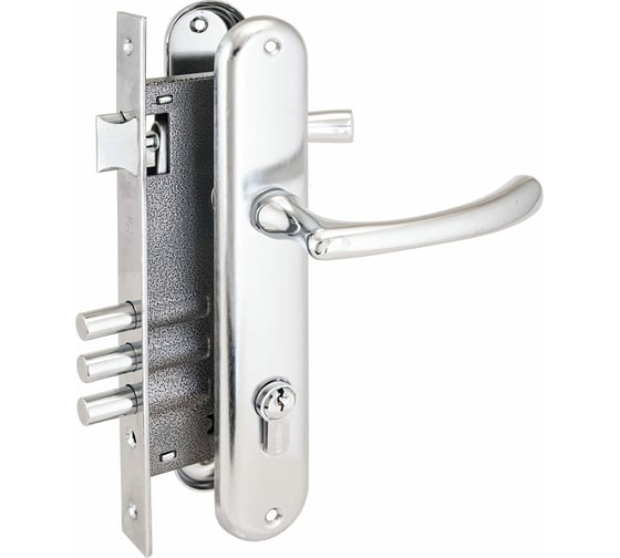 Изображение товара Врезной замок с ручками Аллюр 0221 CP хром 1028