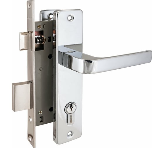 Изображение товара Врезной замок с ручками Аллюр 126/1 CP хром 1073