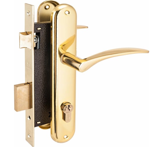 Изображение товара Врезной замок с ручками Аллюр 0211 GP латунь 1025