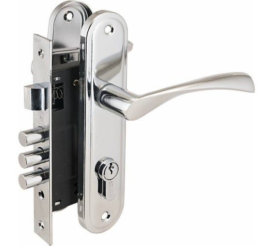 Изображение товара Врезной замок с ручками Аллюр 103/3-61А1203 CP хром 6799