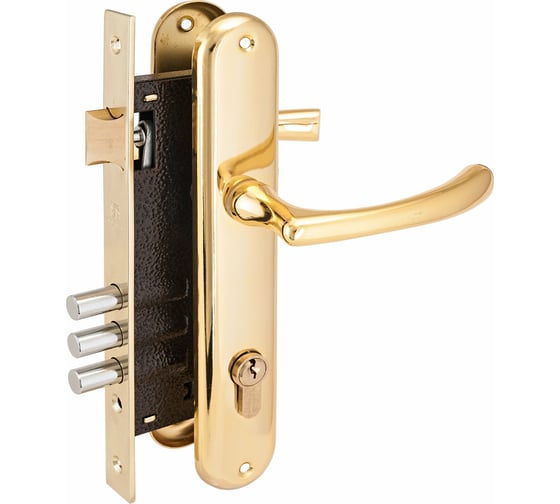 Изображение товара Врезной замок с ручками Аллюр 0221 GP латунь 1029