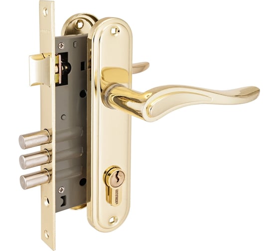 Изображение товара Врезной замок с ручками Аллюр латунь 5787