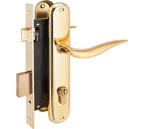 Изображение товара Врезной замок с ручками Аллюр латунь 1021