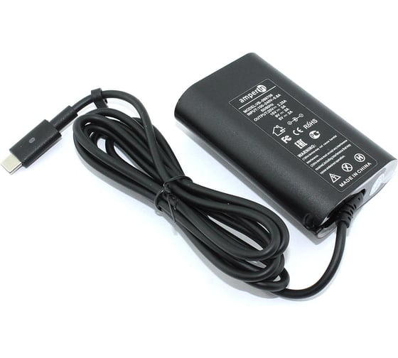 Изображение товара Блок питания AMPERIN сетевой адаптер 5V 3A - 20V 2.25A 45W Type-C тонкий корпус 099709