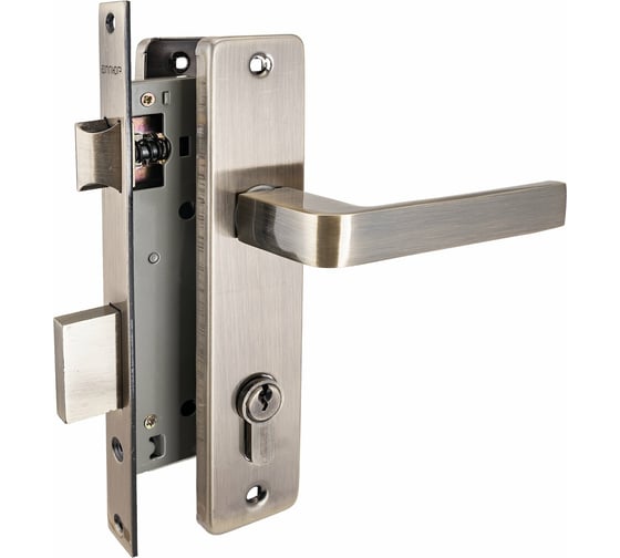 Изображение товара Врезной замок с ручками Аллюр 126/1 AB старая бронза 1071